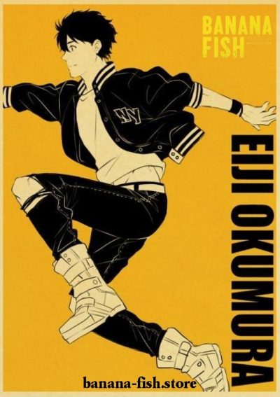 Eiji Okumura Banana Fish Vintage Kraft Paper Poster