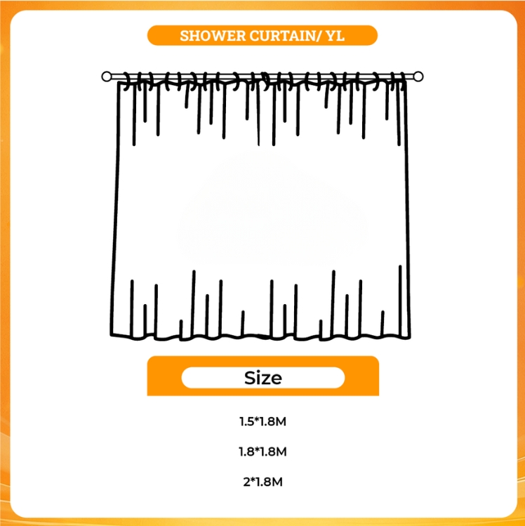 3D shower curtain - Banana Fish Store